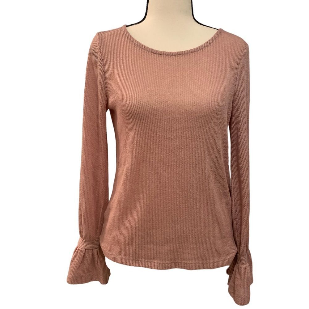 Lucky brand | pink ruffle tie sleeve top